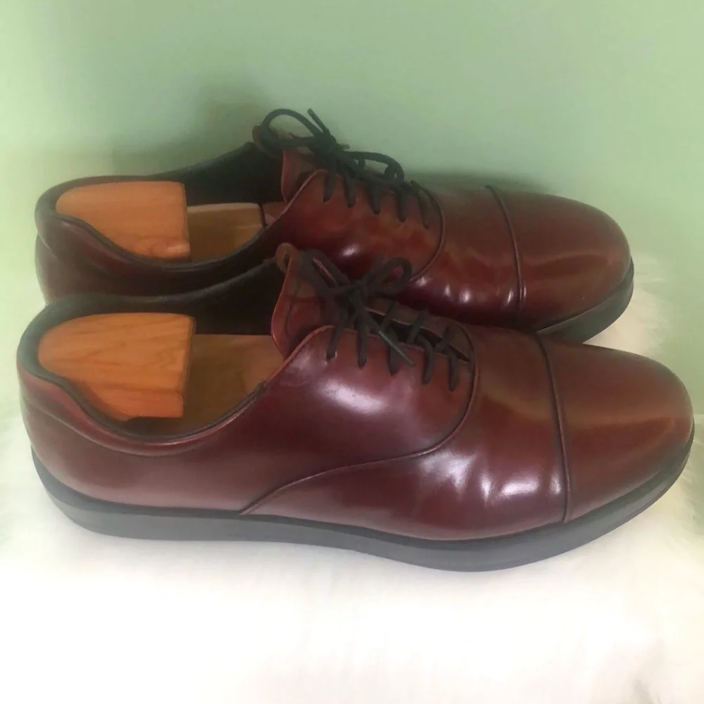 PRADA Men's Burgundy Loafers sz 8 w/ COA - Picture 5 of 11
